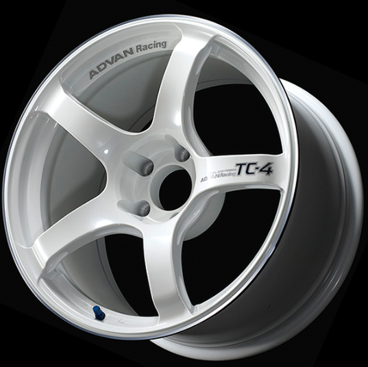 ADVAN YAD8J12EWR Wheel V3622 TC4 18X9.5 ET12 5-114.3 RACING WHITE METALLIC & RING Photo-0 