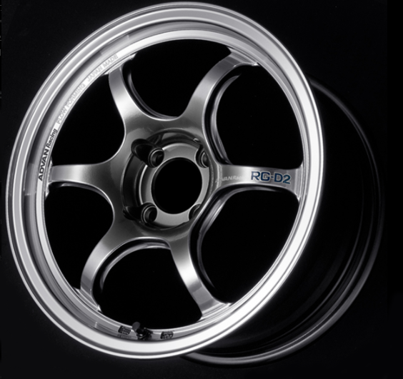 ADVAN YAT7F30SHB Wheel V2886 RG-D2 17X7.5 ET30 4-98 MACHINING & RACING HYPER BLACK Photo-0 