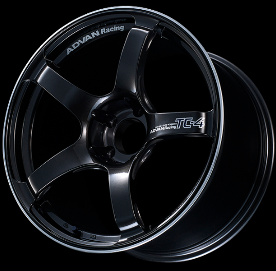 ADVAN YAD8I53WGMR Wheel V3430 TC4 18X9.0 ET53 5-120 RACING GUNMETALLIC & RING Photo-0 