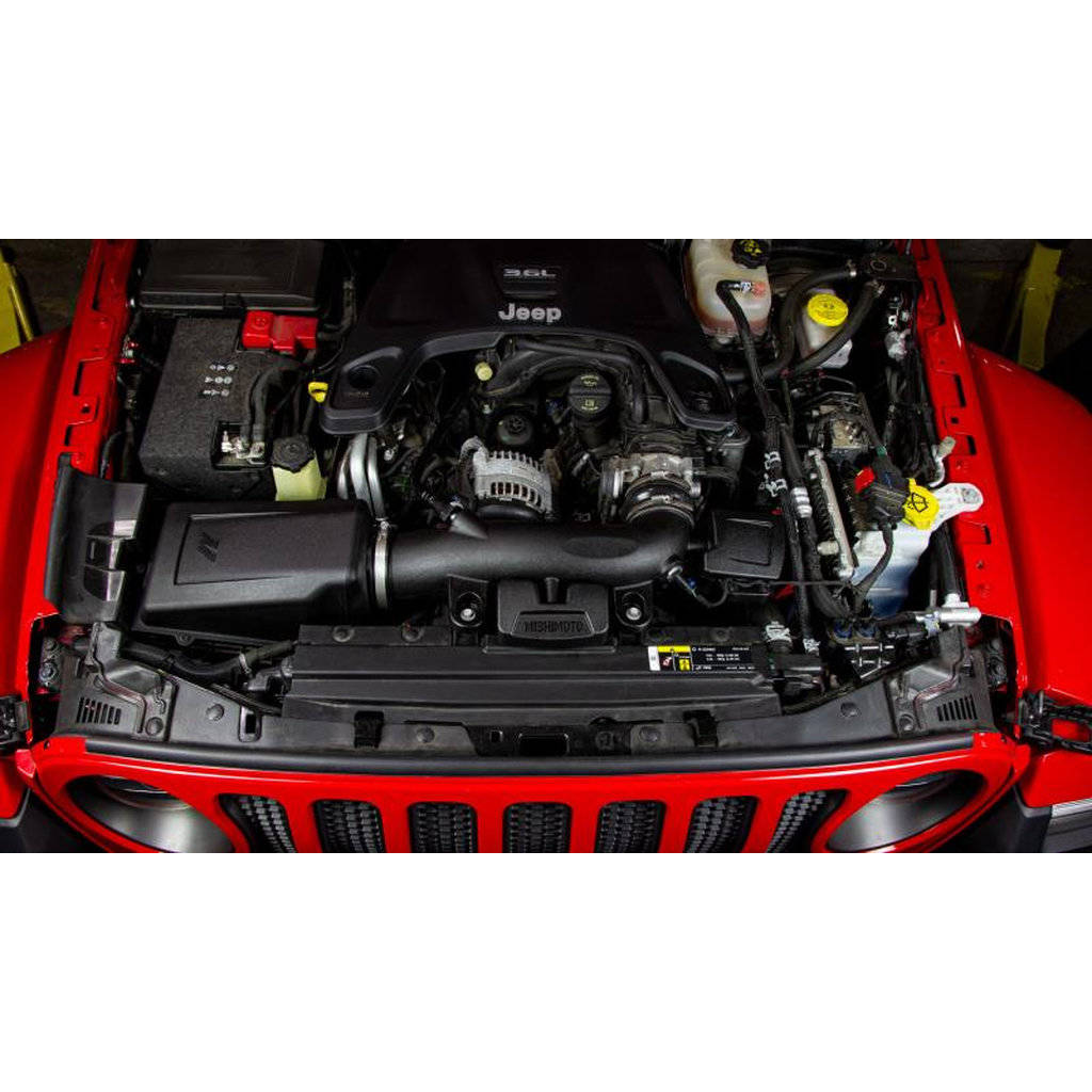 MISHIMOTO MMAI-JLP-18S JEEP Wrangler JL 3.6L Performance Air Intake w/ Oiled Filter, 2018+ Photo-6 