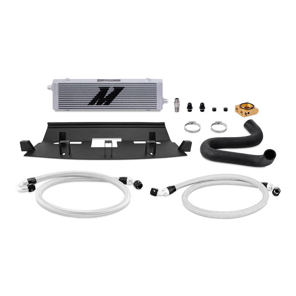 MISHIMOTO MMOC-MUS8-18T 18+ FORD Mustang GT Oil Cooler Kit, Silver, Thermostatic Photo-0 