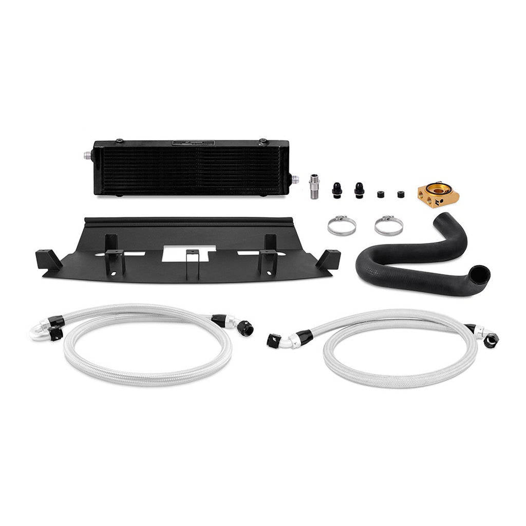MISHIMOTO MMOC-MUS8-18T 18+ FORD Mustang GT Oil Cooler Kit, Silver, Thermostatic Photo-1 