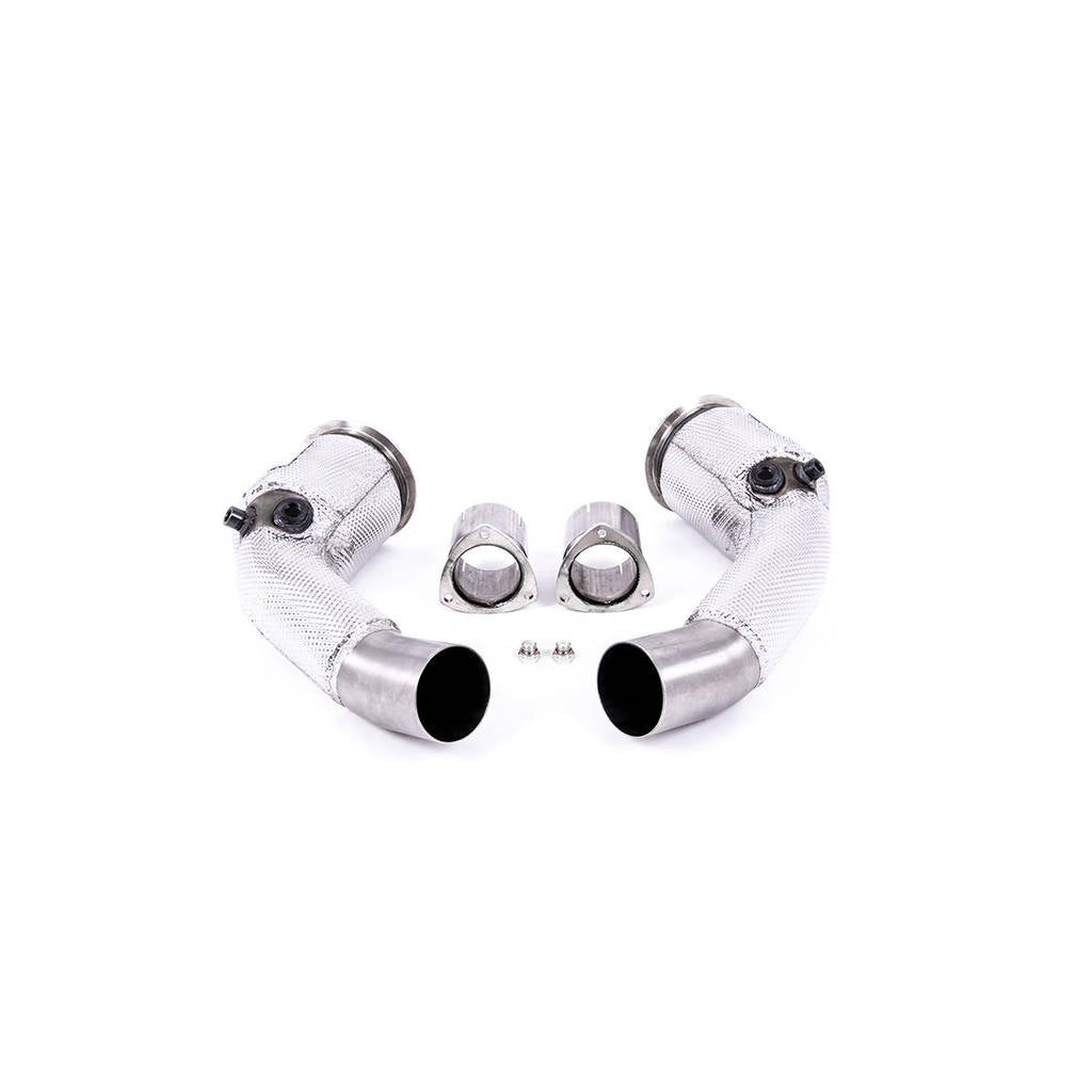 MILLTEK SSXAU910 Large Bore Downpipes and Hi-Flow Sports Cats AUDI RS6 C8 4.0 V8 bi-turbo (Non OPF/GPF) 2020 - 2022 Photo-0 