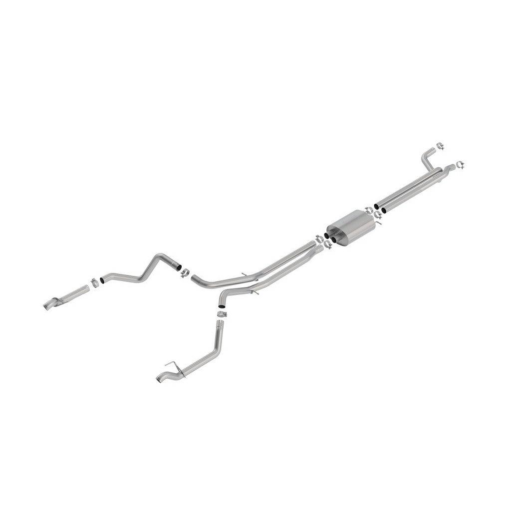 BORLA 140778 Cat-Back™ System SILV./ SIERRA 1500 '19-'21 6.2L V8 AT 2+4WD 4DR 2.75" "S-TYPE" TRUE DUAL FOR USE WITH FACTORY F Photo-0 