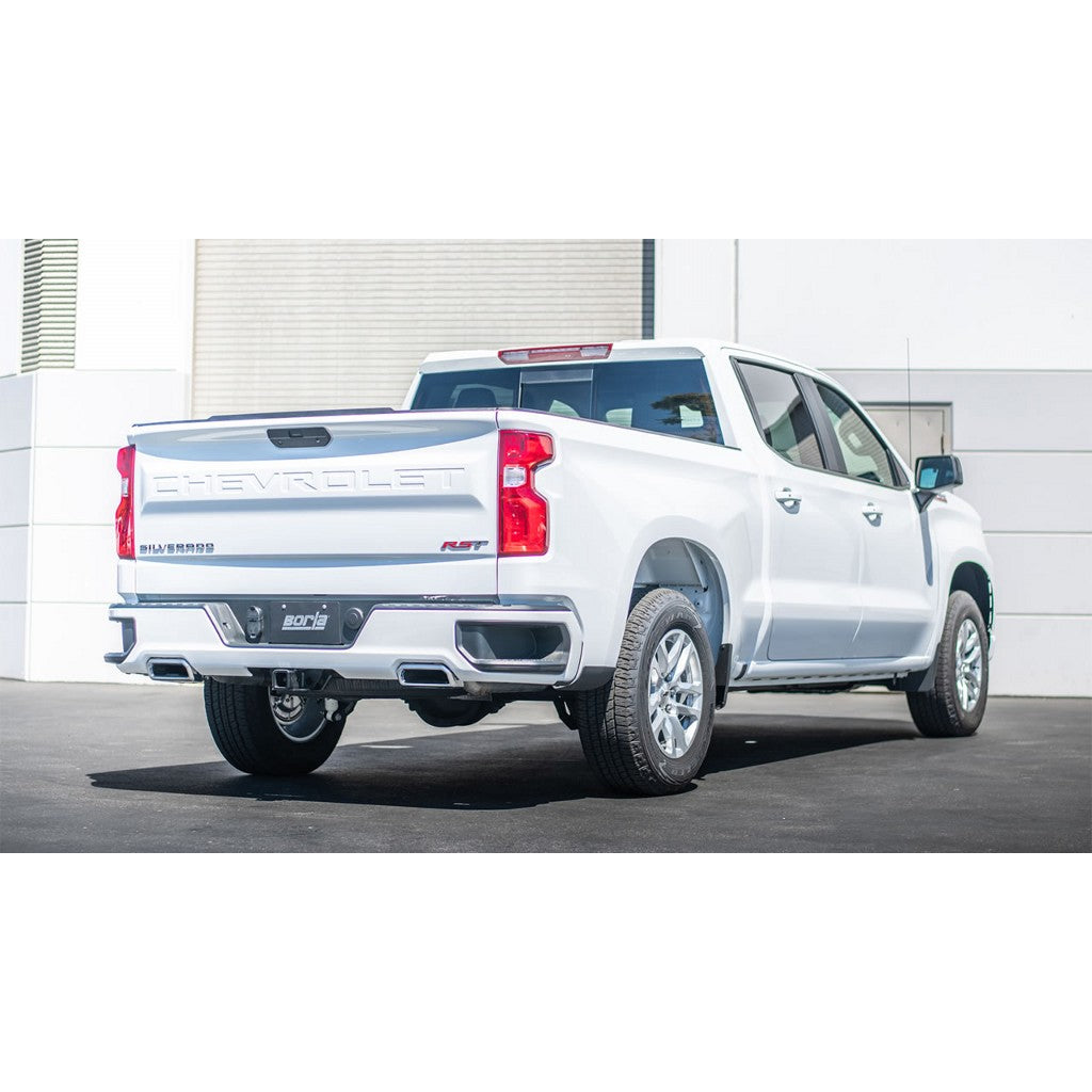 BORLA 140778 Cat-Back™ System SILV./ SIERRA 1500 '19-'21 6.2L V8 AT 2+4WD 4DR 2.75" "S-TYPE" TRUE DUAL FOR USE WITH FACTORY F Photo-1 