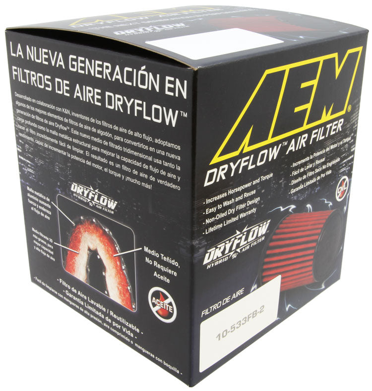 AEM 21-202DK 2.75 inch Short Neck 5 inch Element Filter Replacement Photo-1 