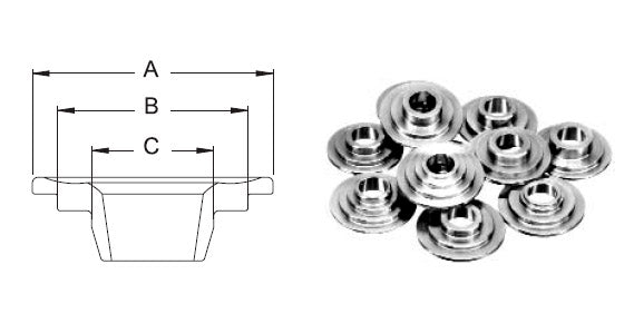 MANLEY 23190-16 Spring Retainer Ti 22190 Spring Photo-0 
