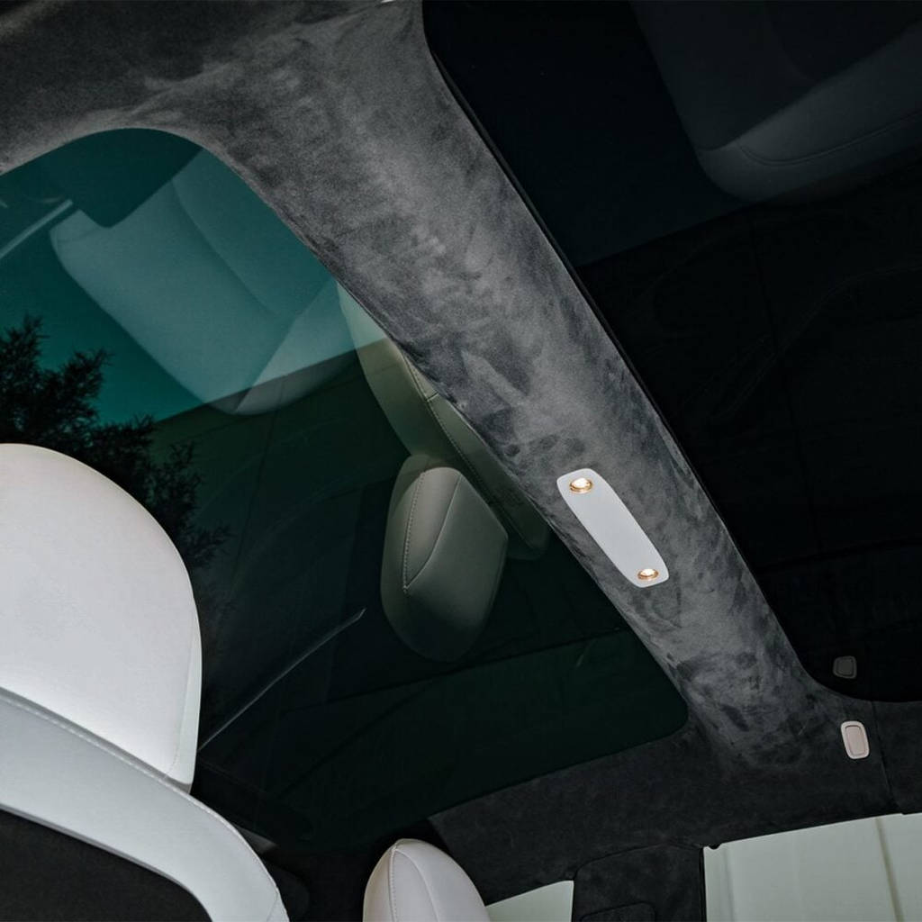UNPLUGGED PERFORMANCE UP-MY-331-1.1 Alcantara Headliner Upgrade Kit, for TESLA Charcoal Black (Core Exchange) for TESLA Model Y Photo-8 