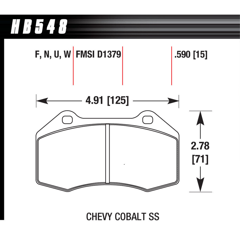 HAWK HB548B.510 Street Brake Pads HPS 5.0 Photo-2 