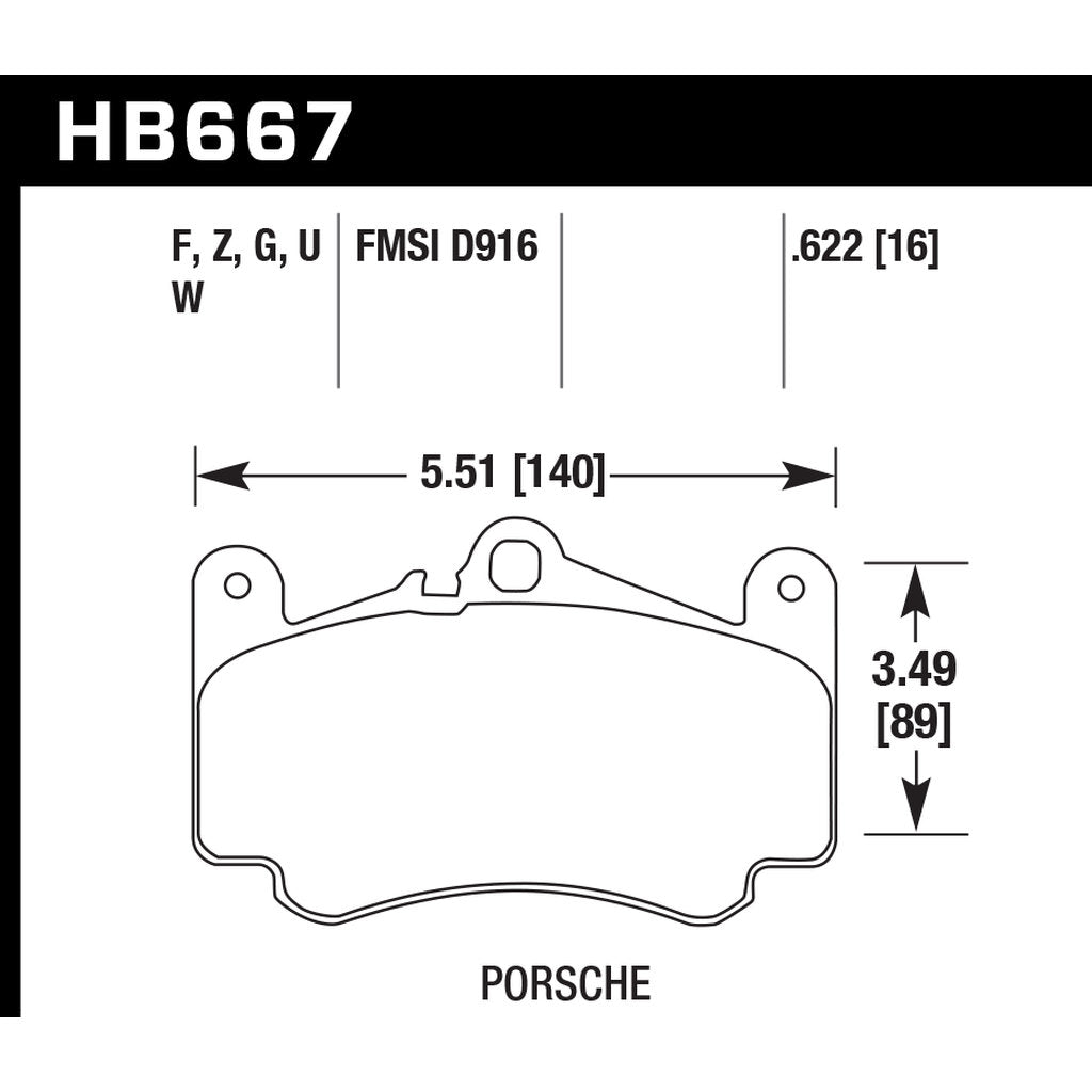 HAWK HB667N.622 Street Brake Pads HP Plus Photo-2 