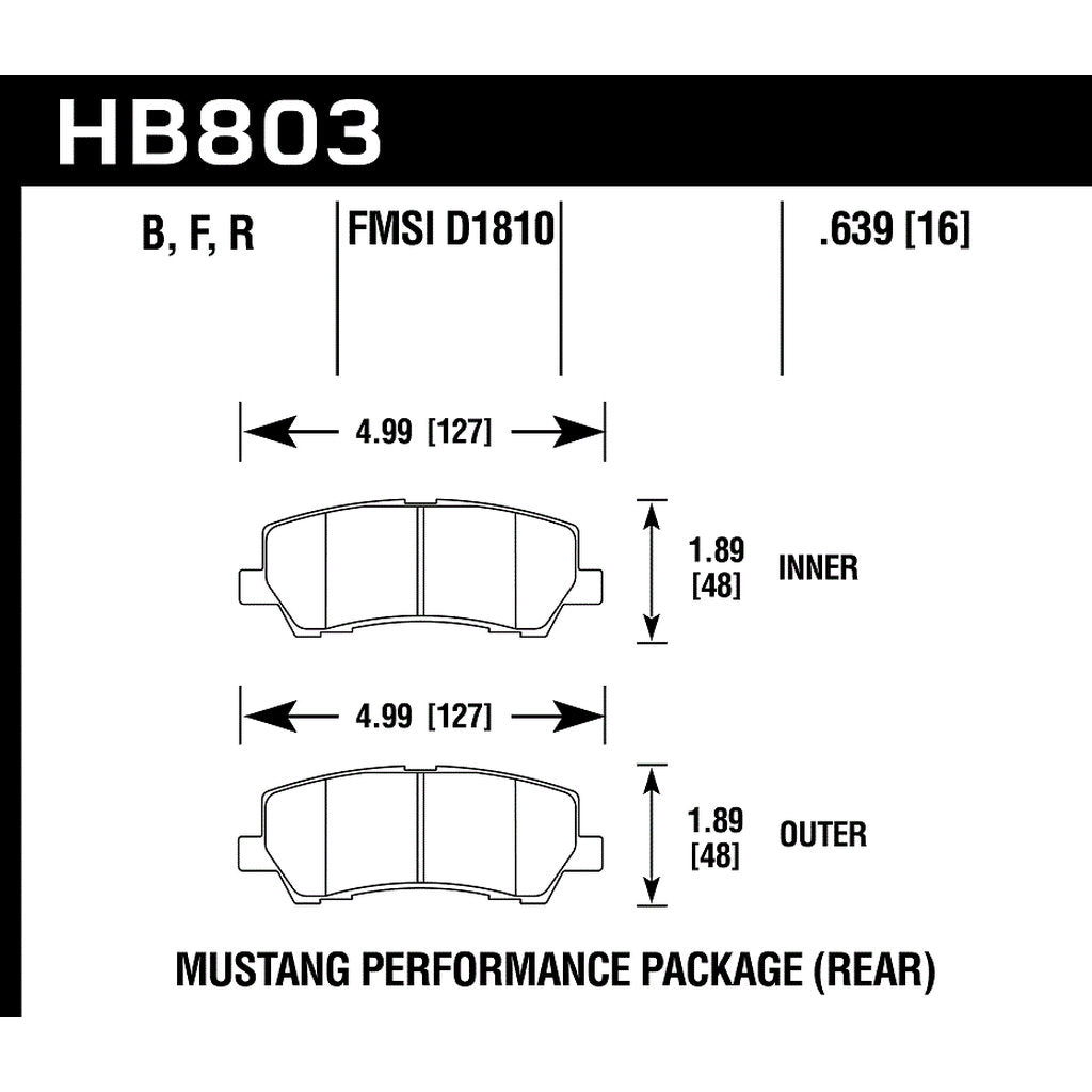 HAWK HB803W.639 Motorsports Brake Pads DTC-30 Photo-2 