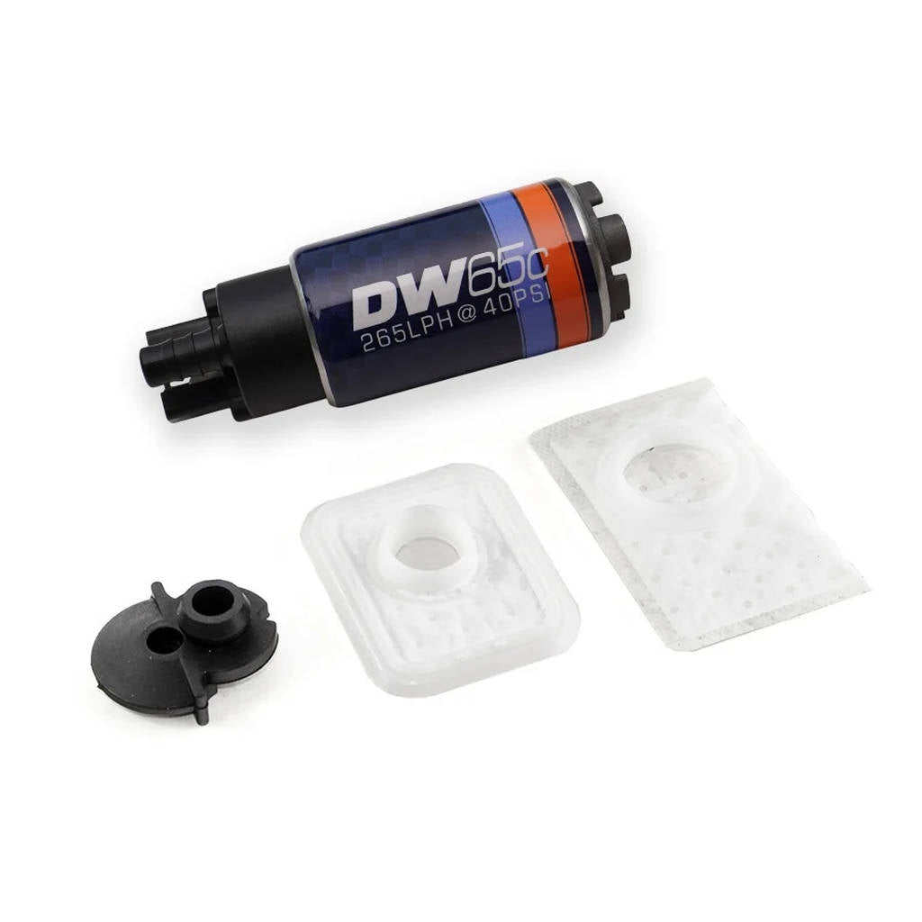 DEATSCHWERKS 9-651-1051 DW65C series, 265lph compact fuel pump without mounting clips w /install kit for Jeep Wrangler 2.5L/4.0L 1997-2004 Photo-0 