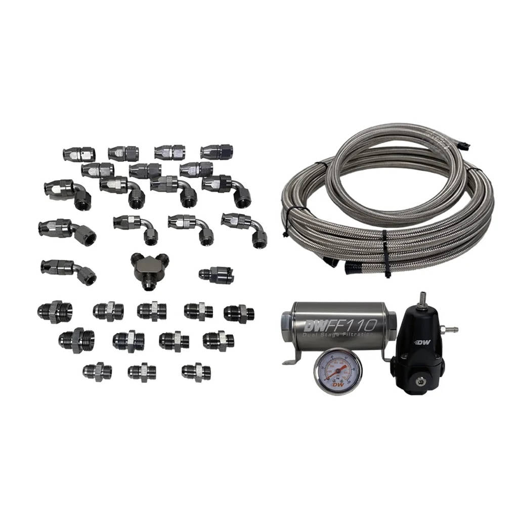 DEATSCHWERKS 6-615 X2 Series Pump Module -8AN feed with -6AN return CPE Plumbing Kit 2008+ Subaru Photo-0 