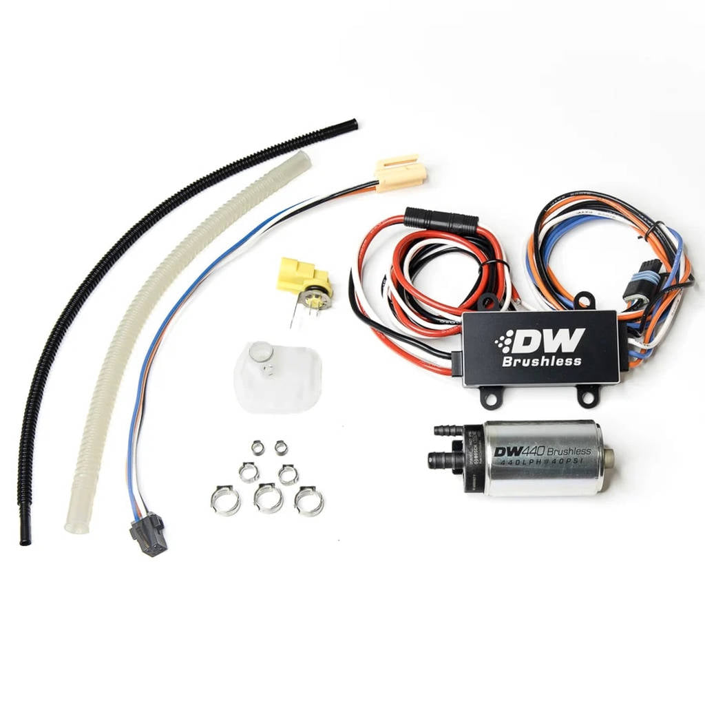 DEATSCHWERKS 9-442-C102-0909 DW440 Brushless, In-tank brushless fuel pump 440lph + C102 controller w/ install kit for 2003-2013 Chevy Corvette Photo-0 