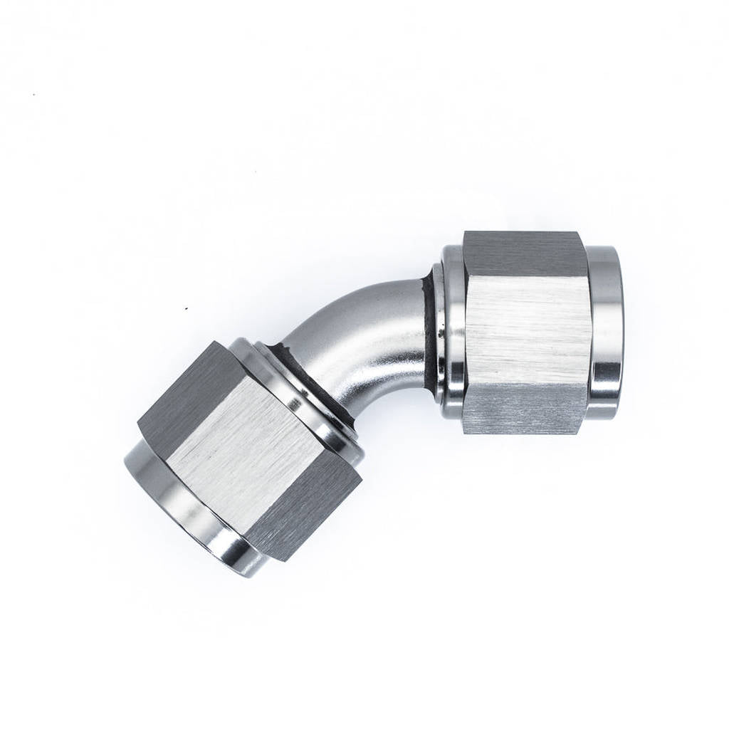 DEATSCHWERKS 6-02-0214 10AN Flare Female Swivel 45-degree to 10AN Flare Female Swivel 45-degree, anodized DW titanium Photo-0 