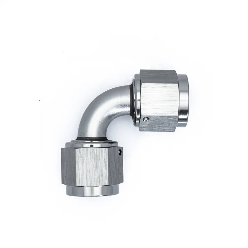 DEATSCHWERKS 6-02-0216 8AN Flare Female Swivel 90-degree to 8AN Flare Female Swivel 90-degree, anodized DW titanium Photo-0 