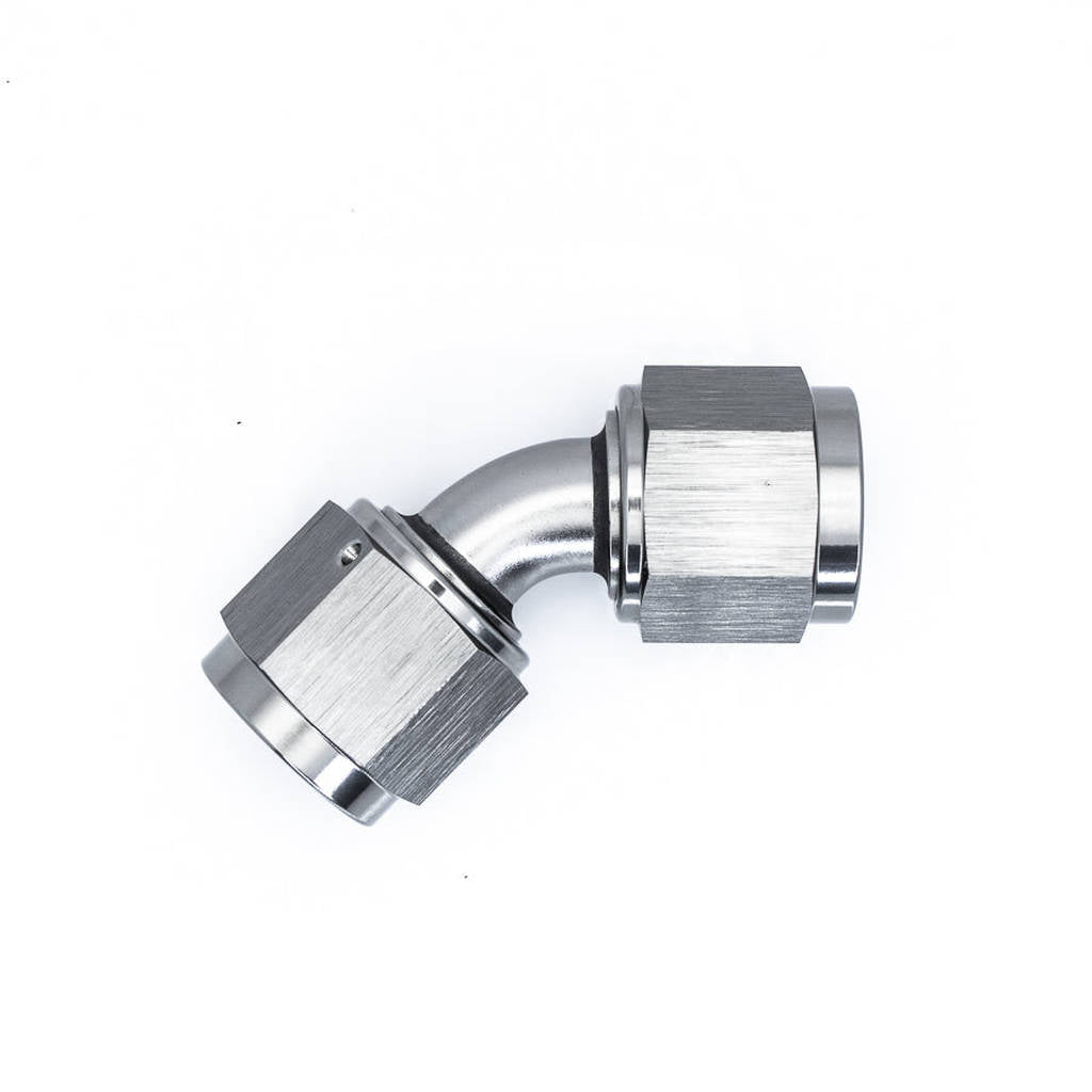 DEATSCHWERKS 6-02-0213 8AN Flare Female Swivel 45-degree to 8AN Flare Female Swivel 45-degree, anodized DW titanium Photo-0 