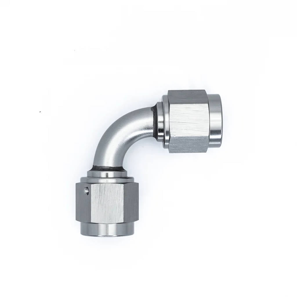 DEATSCHWERKS 6-02-0215 6AN Flare Female Swivel 90-degree to 6AN Flare Female Swivel 90-degree, anodized DW titanium Photo-0 