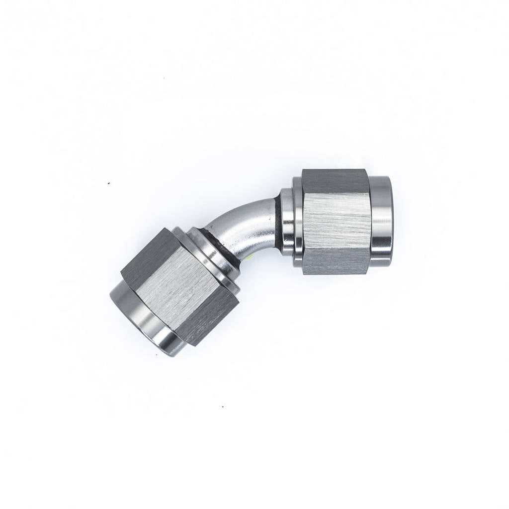 DEATSCHWERKS 6-02-0212 6AN Flare Female Swivel 45-degree to 6AN Flare Female Swivel 45-degree, anodized DW titanium Photo-0 
