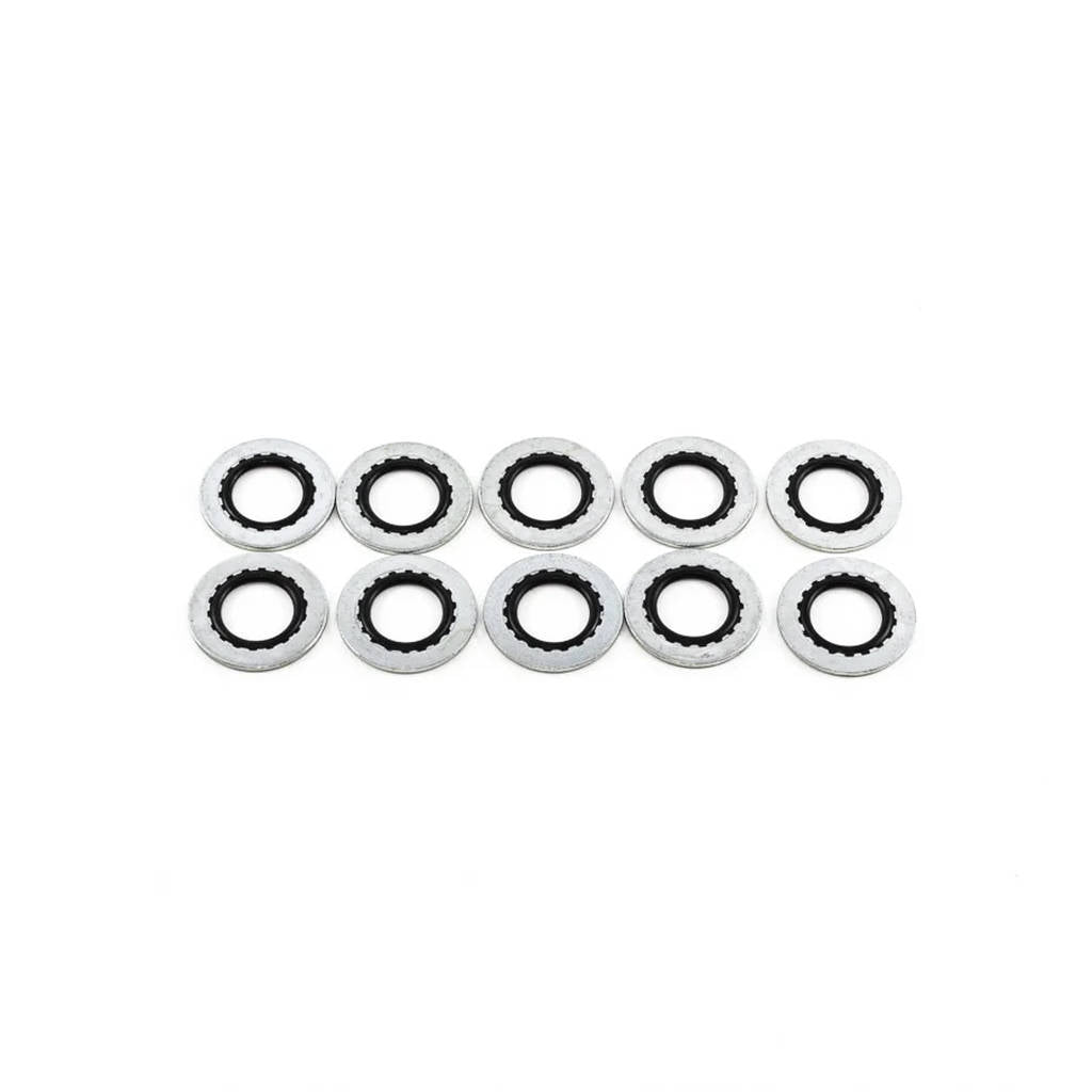DEATSCHWERKS 6-02-0333 6AN Rubber and Metal Crush Washer (Pack of 10) Photo-0 