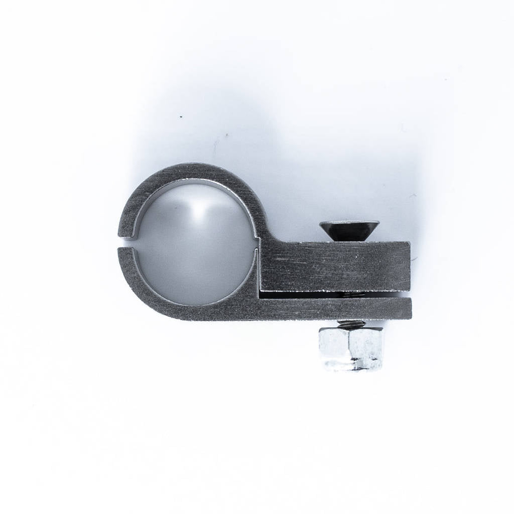DEATSCHWERKS 6-02-0358 Billet P-Clamp Titanium Finish for -10 PTFE and -8 CPE Hose, 15.9mm Clamp ID Photo-0 