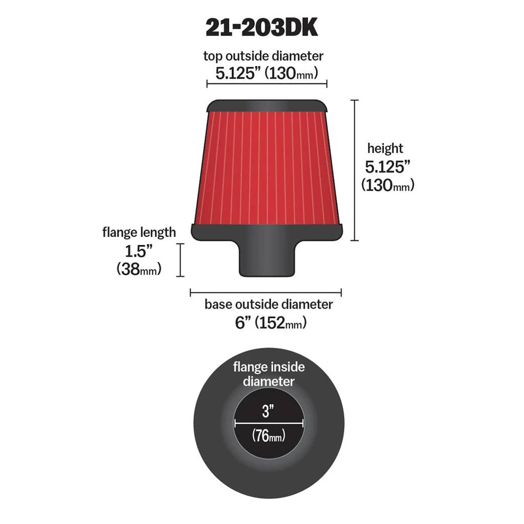 AEM 21-203DK DryFlow Air Filte for system 21-678C DRY Photo-2 