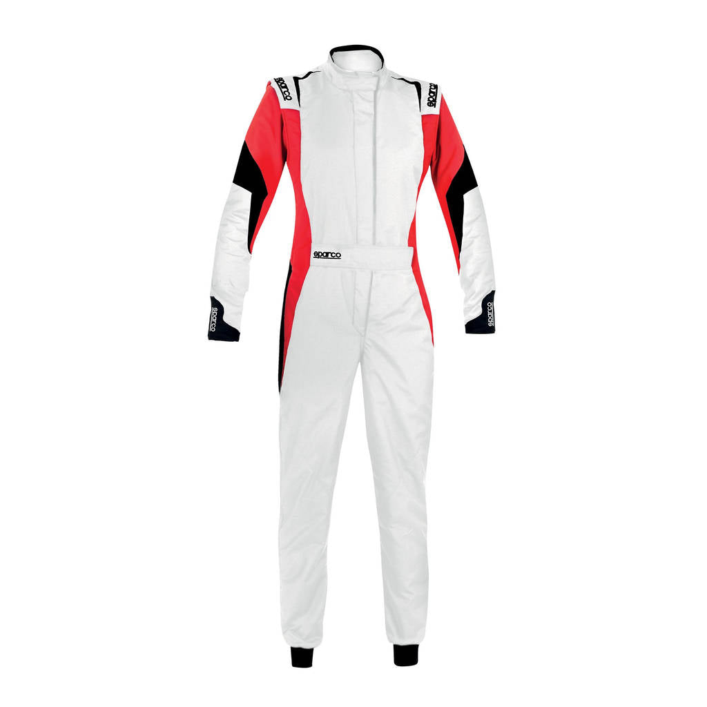SPARCO 001144L40BRNR COMPETITION LADY R567 Racing suit, FIA 8856-2018, white/red, size 40 Photo-0 