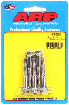 ARP 611-1750 SAE Bolt Kit 1/4-20 x 1.750 12pt SS bolts Photo-0 