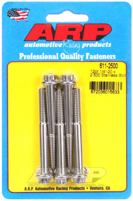 ARP 611-2500 SAE Bolt Kit 1/4-20 x 2.500 12pt SS bolts Photo-0 