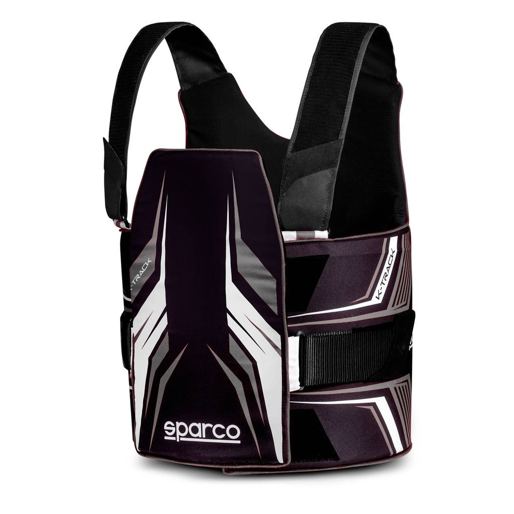 SPARCO 002406KNRBI1213 K-TRACK Karting Rib Protector, FIA 8870-2018, child, black/white, size 120-130 Photo-0 
