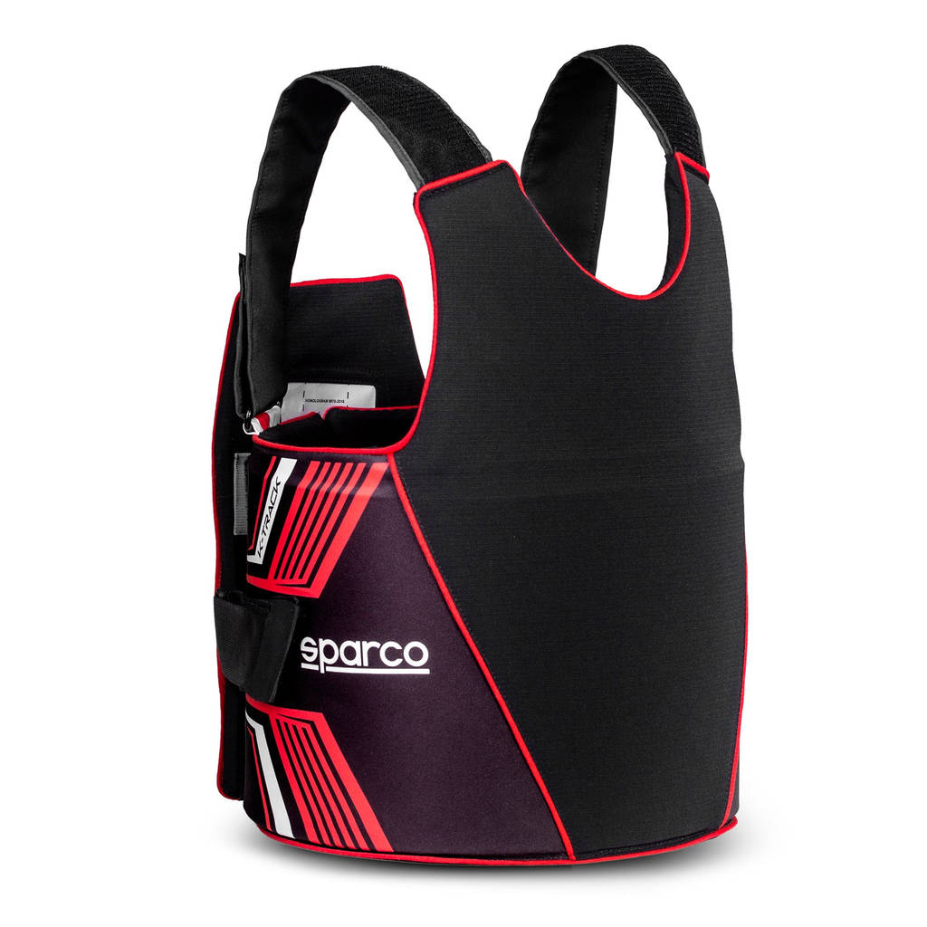 SPARCO 002406KNRRS0XXS K-TRACK Karting Rib Protector, FIA 8870-2018, black/red, size XXS Photo-2 