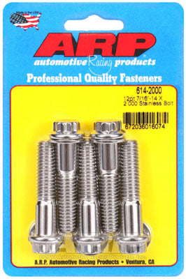 ARP 614-2000 SAE Bolt Kit 7/16-14 X 2.000 12pt 1/2 wrenching SS bolts Photo-0 