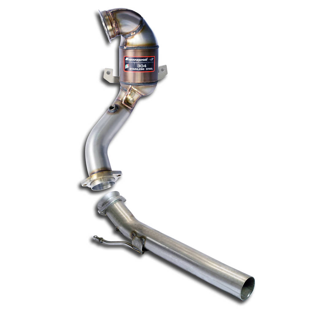 SUPERSPRINT 889641 Turbo downpipe kit + Metallic catalytic converter Euro 5 200 CPSI for VW GOLF VII GTI Photo-0 