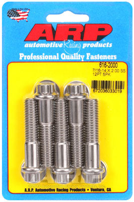 ARP 616-2000 SAE Bolt Kit 7/16-14 X 2.000 12pt SS bolts Photo-0 