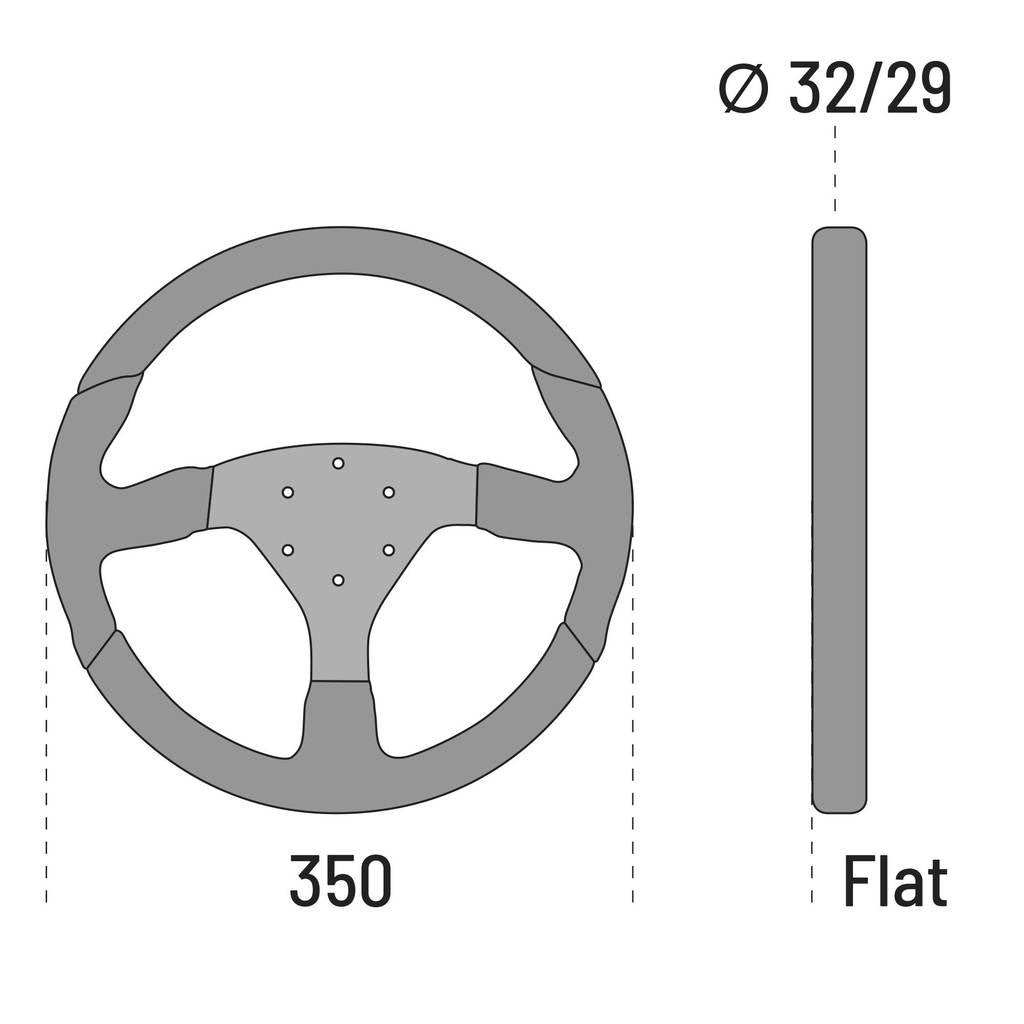 SPARCO 015TL522TUV Steering wheel L505, leather/suede, black, diam.350mm, reach 00mm Photo-2 