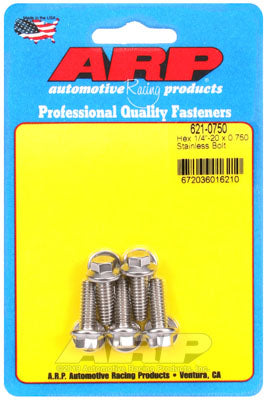 ARP 621-0750 SAE Bolt Kit 1/4-20 x 0.750 hex SS bolts Photo-0 