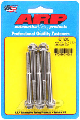 ARP 621-2500 SAE Bolt Kit 1/4-20 x 2.500 hex SS bolts Photo-0 