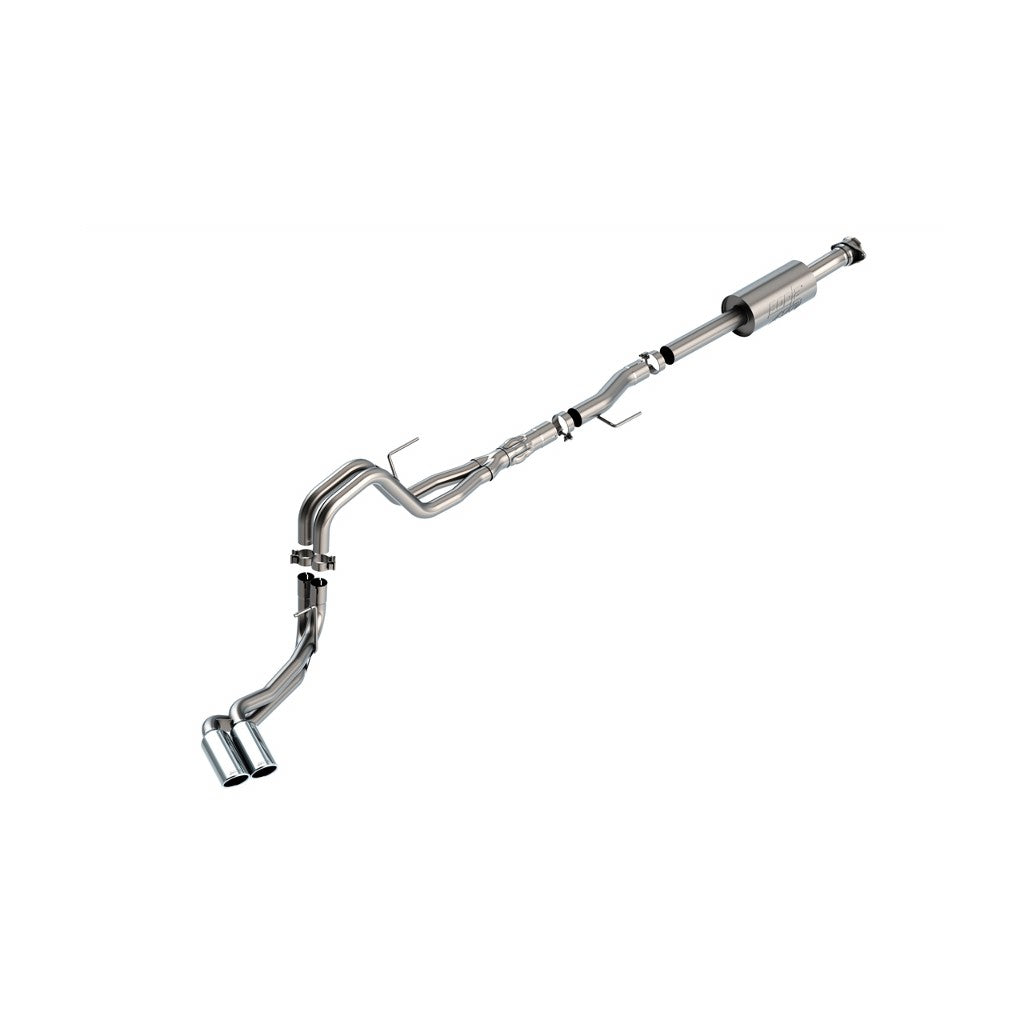 BORLA 140875 Cat-Back™ System F-150 2021 5.0L V8 AT 2+4WD 4DR CC SB, EC STB (145.4" WB) LARIAT, KING RANCH, PLATINUM, LTD 3", 2.25" "ATAK" D RD RL AC S TIP: 4" RD X 11" CHROME Photo-0 