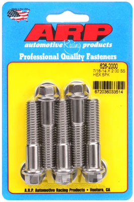 ARP 626-2000 SAE Bolt Kit 7/16-14 X 2.000 hex SS bolts Photo-0 