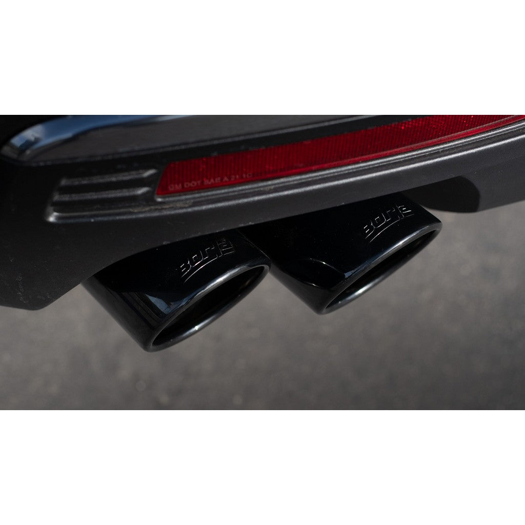 BORLA 140856BC Cat-Back 2021-2022 Chevrolet TAHOE '21-'22 5.3L V8 AT 2+4WD 4DR 3.00", 2.75", "TOURING" D RD RL AC SR TIP: 4.0" RD X 8.0" & 4.0" RD X 6.63" BLACK CHROME Photo-2 