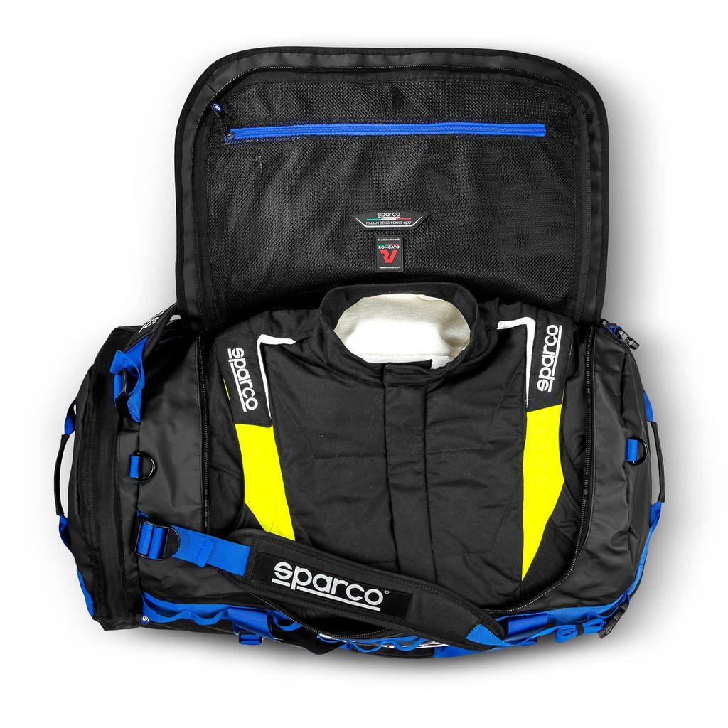 SPARCO 016442NRAZ DAKAR-L DUFFLE BAG, 70 x 40 x 40 cm, black/blue, size L Photo-2 