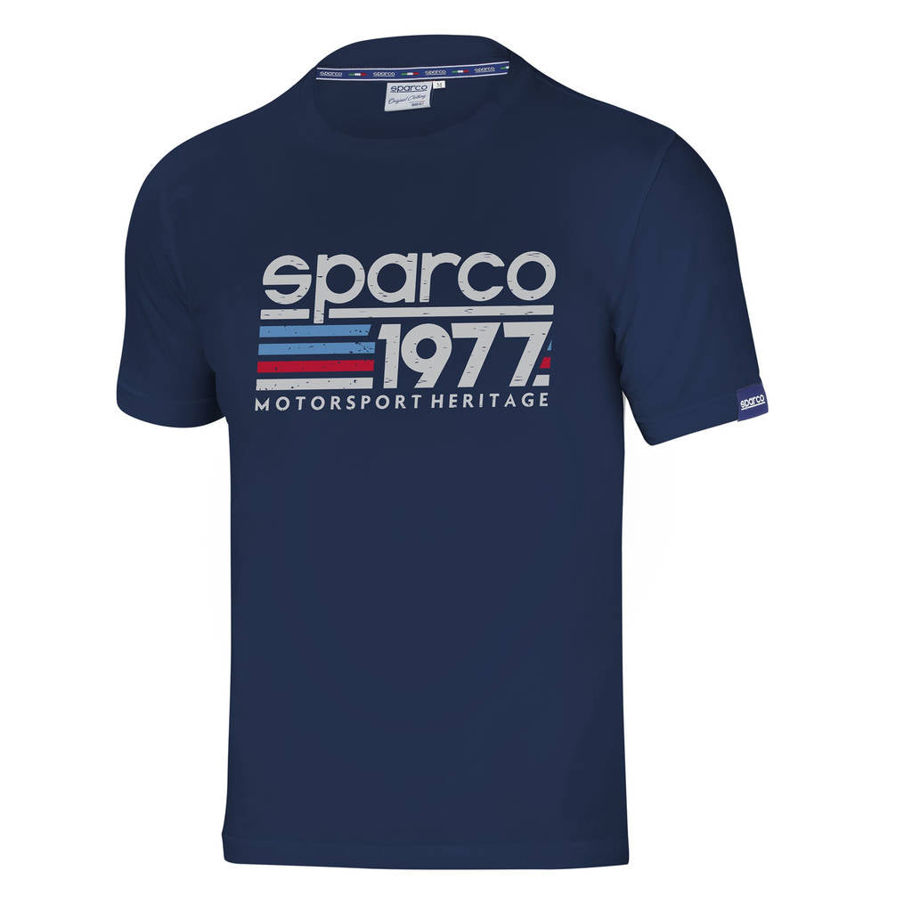SPARCO 01329BM3L T-SHIRT "1977", navy blue, size L Photo-0 