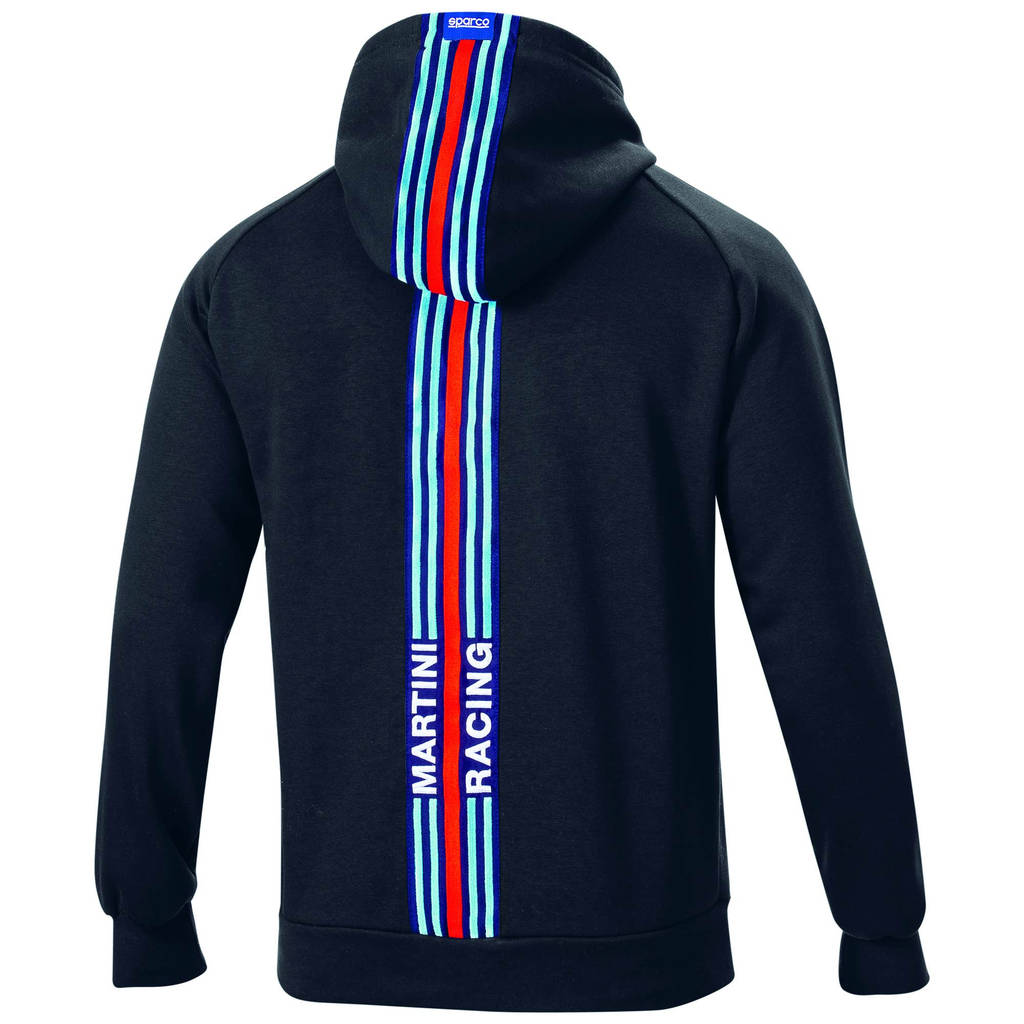 SPARCO 01340MRNR1S Hoodie BIG STRIPES MARTINI RACING, black, size S Photo-1 