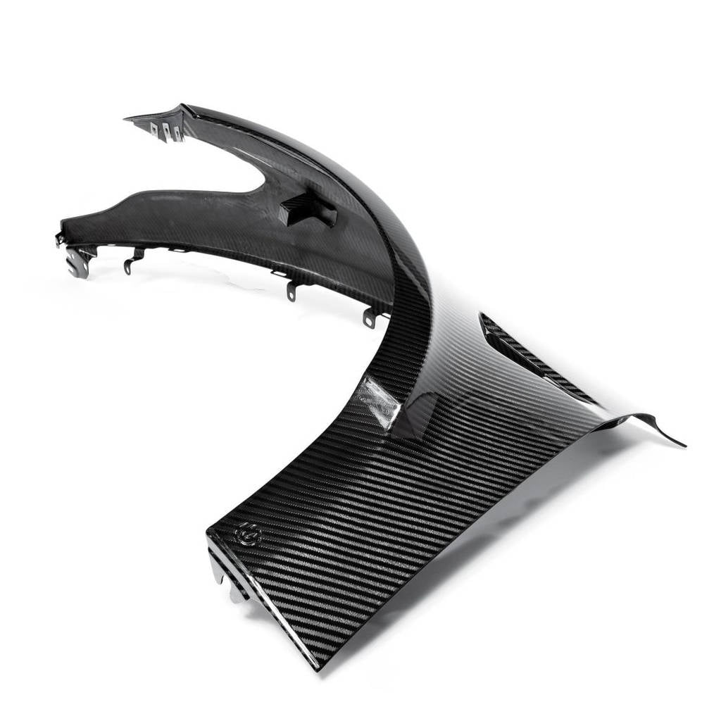 UNPLUGGED PERFORMANCE UP-M3-306-3.1 Ascension-R Front Wide Fender Set, Autoclaved Dry Carbon, UP x Koenigsegg Collaboration, Gloss Clear for TESLA Model 3 Photo-5 