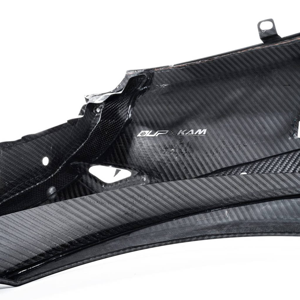 UNPLUGGED PERFORMANCE UP-M3-306-3.1 Ascension-R Front Wide Fender Set, Autoclaved Dry Carbon, UP x Koenigsegg Collaboration, Gloss Clear for TESLA Model 3 Photo-11 