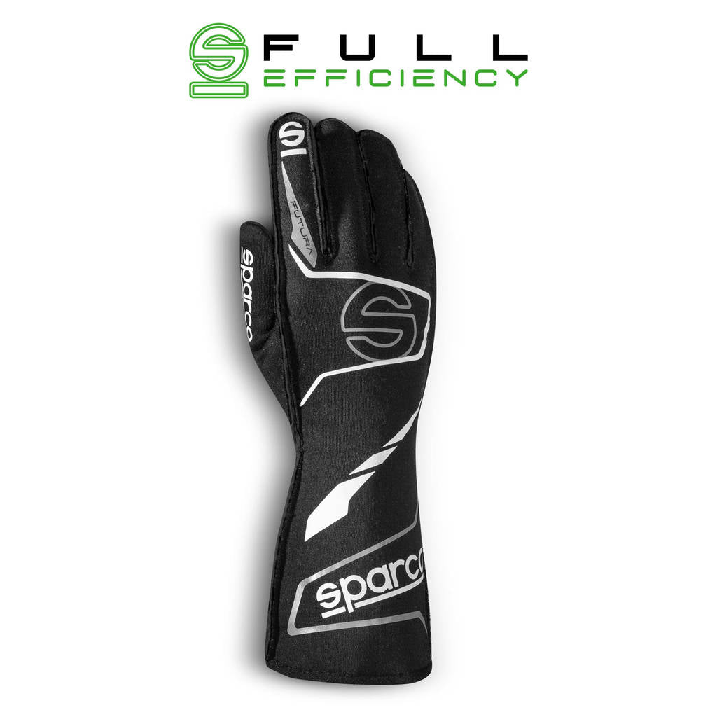 SPARCO 00136508NRBI FUTURA Racing gloves, FIA 8856-2018, black/white, size 8 Photo-0 