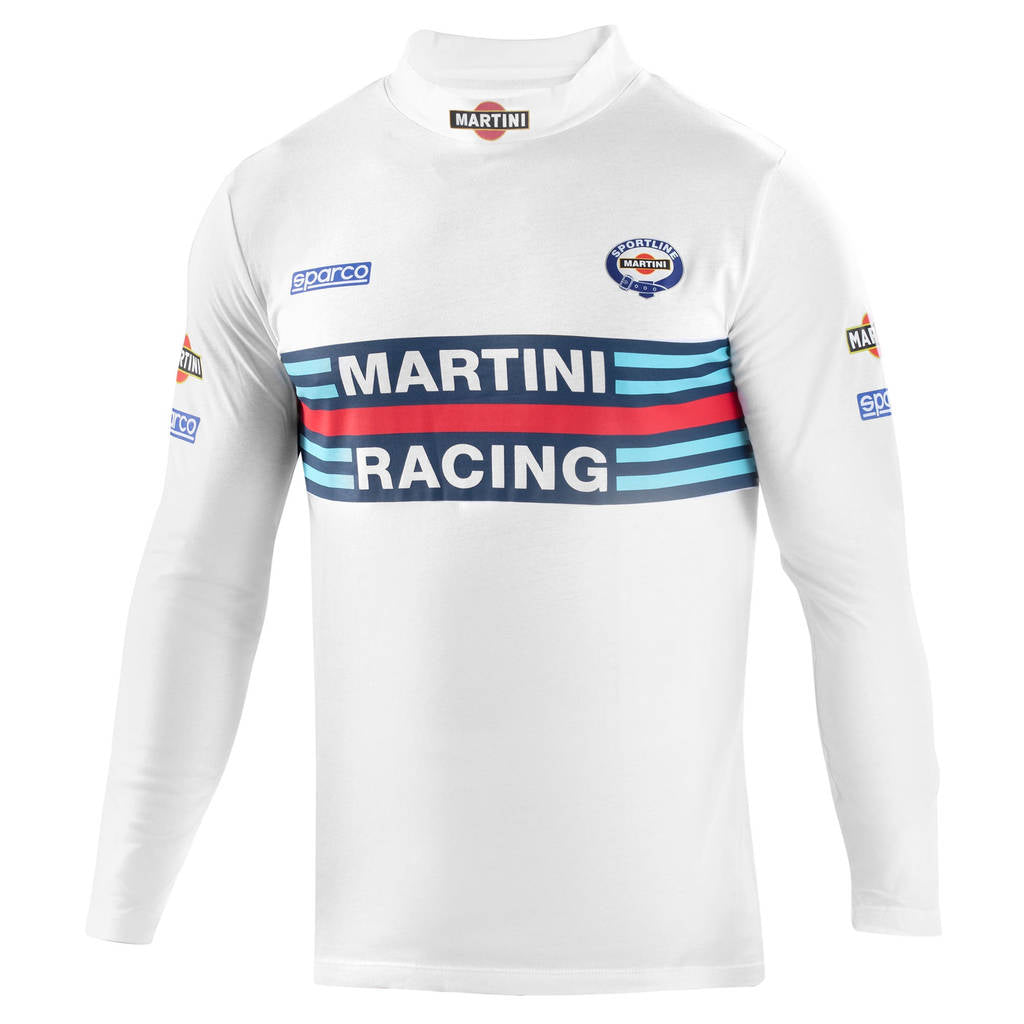SPARCO 002206MRBI5XXL Long sleeves T-shirt MARTINI RACING, high collar, white, size XXL Photo-0 