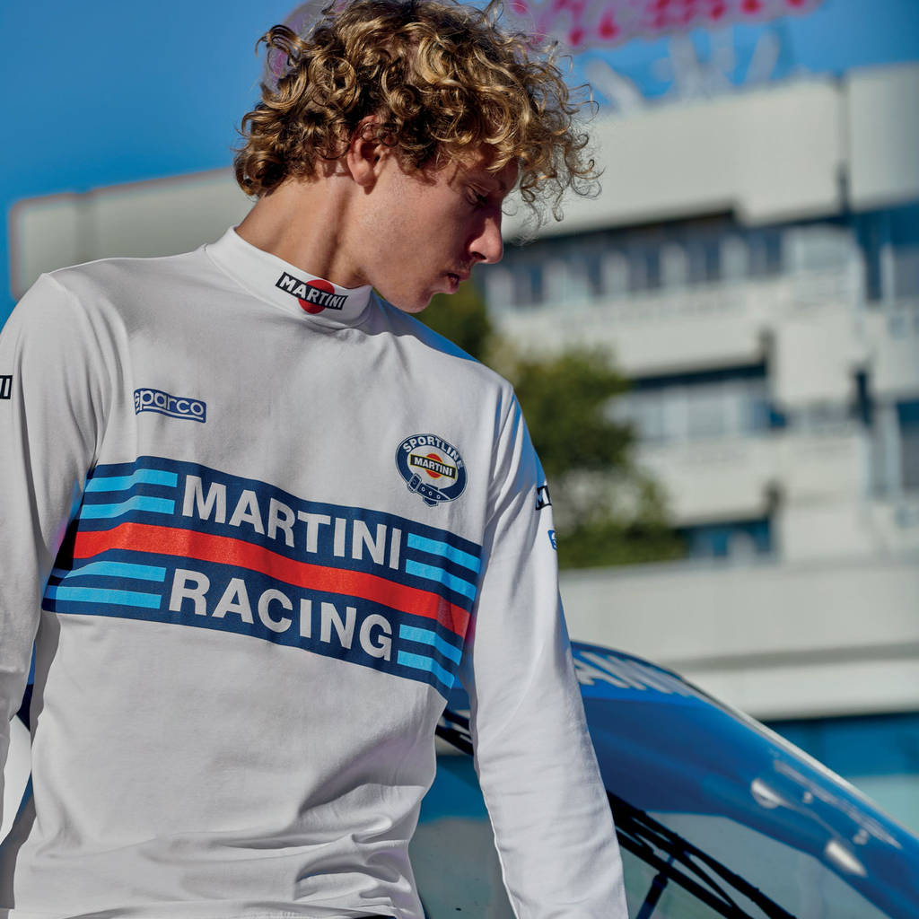 SPARCO 002206MRBI5XXL Long sleeves T-shirt MARTINI RACING, high collar, white, size XXL Photo-2 