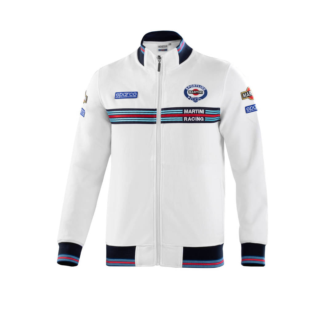 SPARCO 01278MRBI0XS Sweatshirt FULL ZIP MARTINI RACING, white, size XS Photo-2 