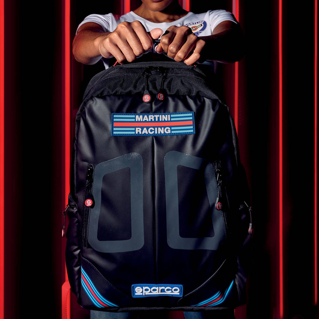SPARCO 0164401MRNR Stage MARTINI RACING MY23 Backpack, black Photo-2 